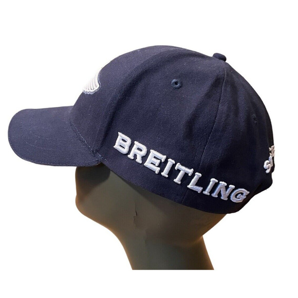 Breitling Watch Embroidered Wings, Anchor, Flying B Navy Blue Baseball cap adjs - Picture 4 of 7